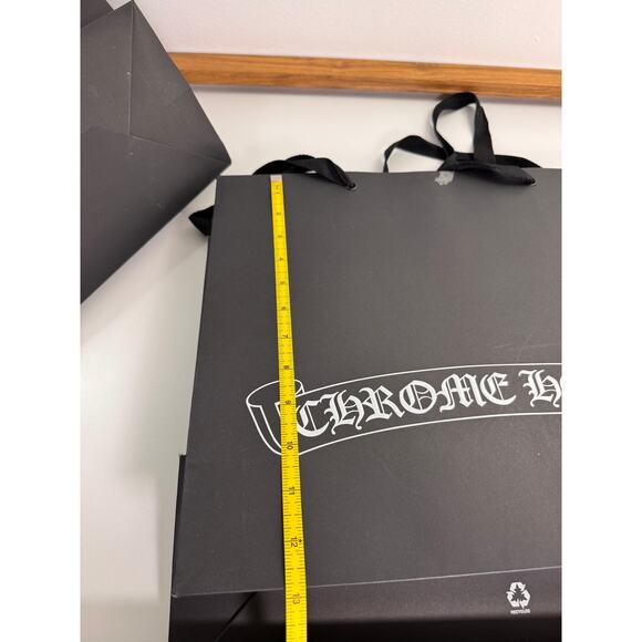 Set of 3 CHROME HEARTS Shopping Bag 1 Large 2 Medium Black White Print - Picture 7 of 11